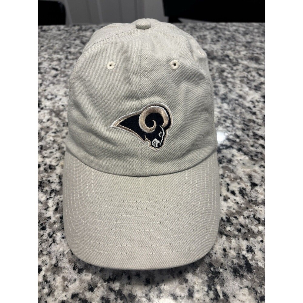 Los Angeles St Louis Rams Hat Cap Adjustable Strap Back NY NFL Beige Tan Khaki